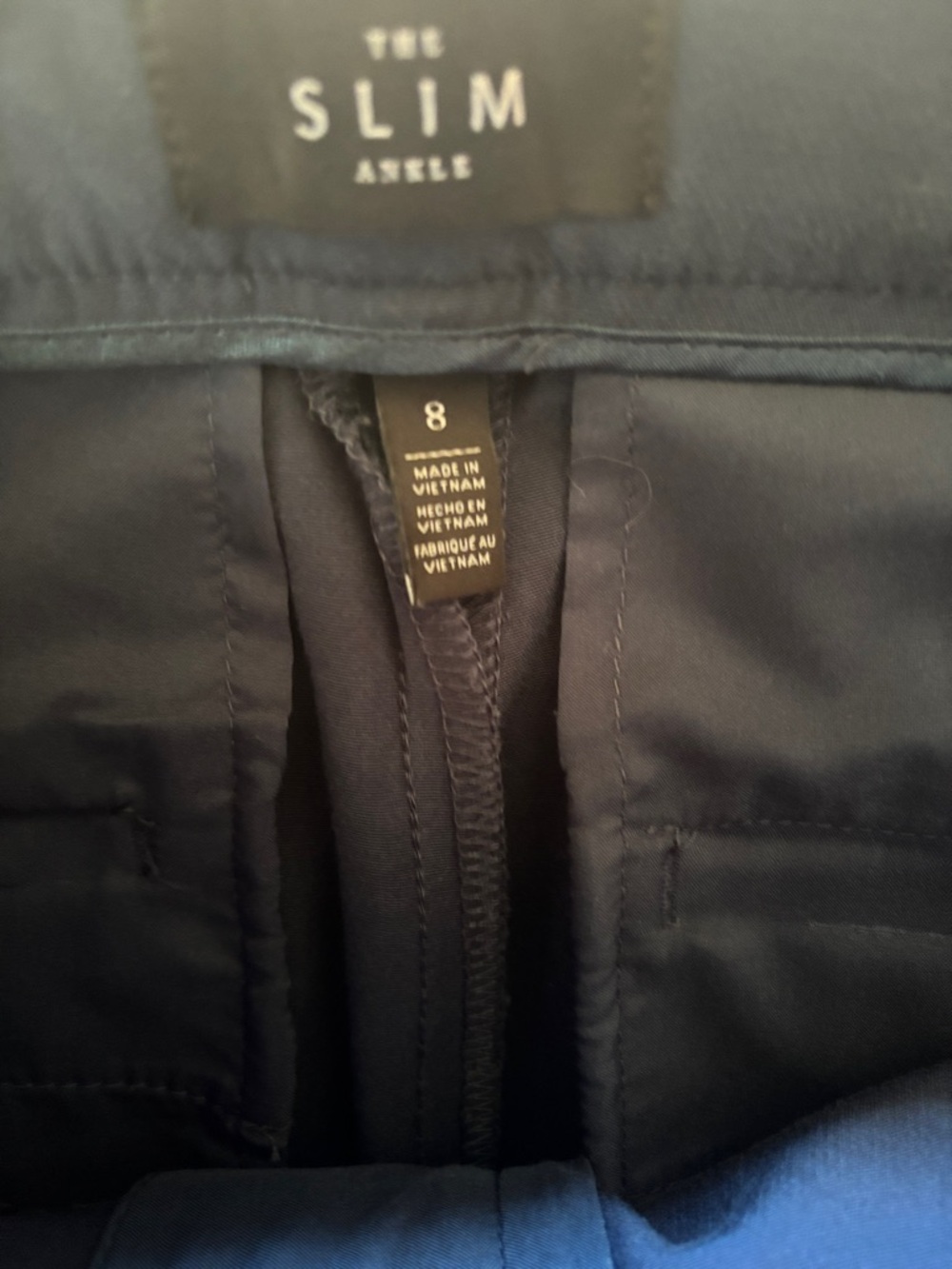 White House Black Market Navy Cropped Slim Ankle Pants - Picture 3 of 4